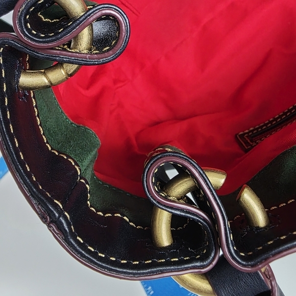 Dooney Bourke Florentine Leather Satchel Dark Navy - Picture 10 of 11